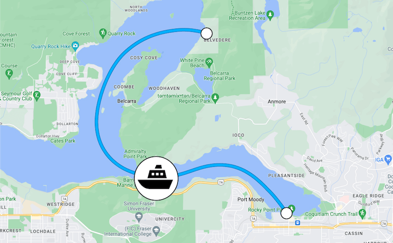 Boat ride map